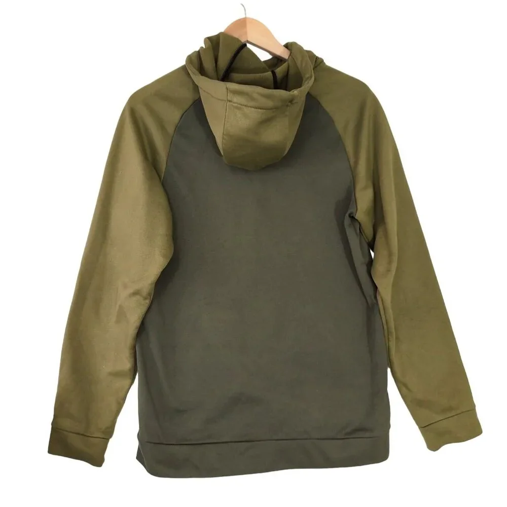 Nike Hoodie Mens S Green Therma‎ Swoosh Essential Pullover Dri Fit Sweatshirt
